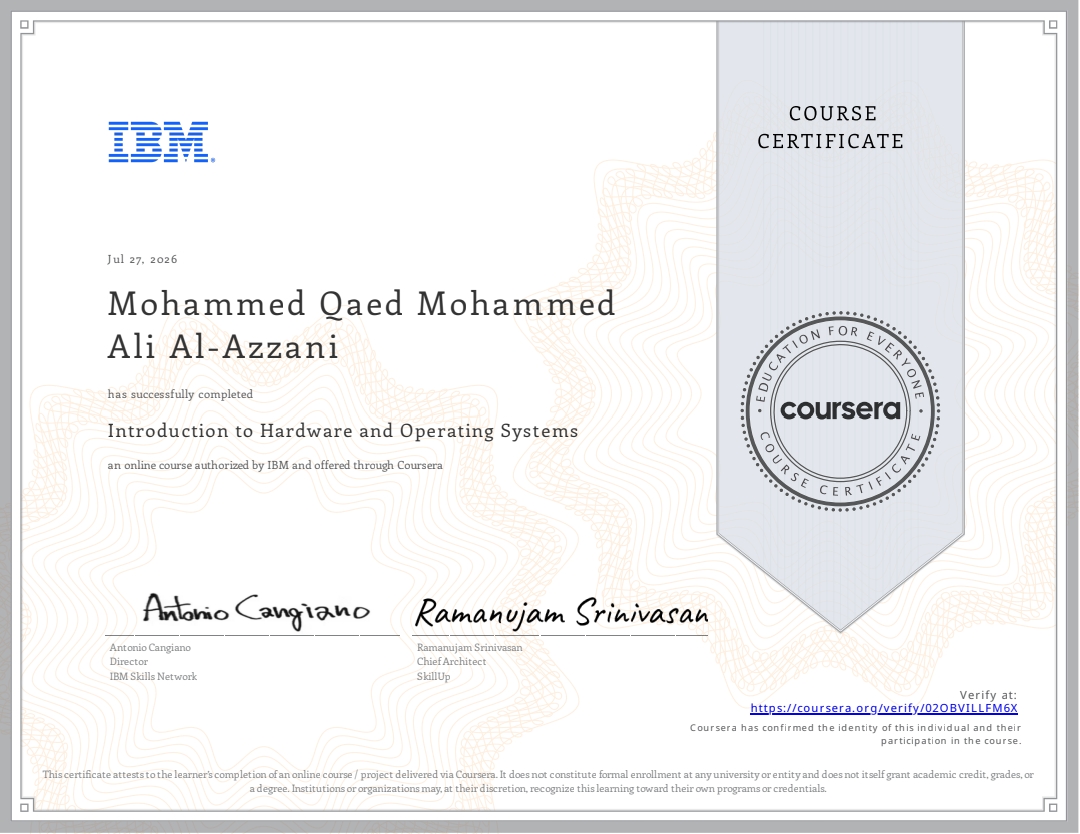 Introduction to Hardware and Operating Systems